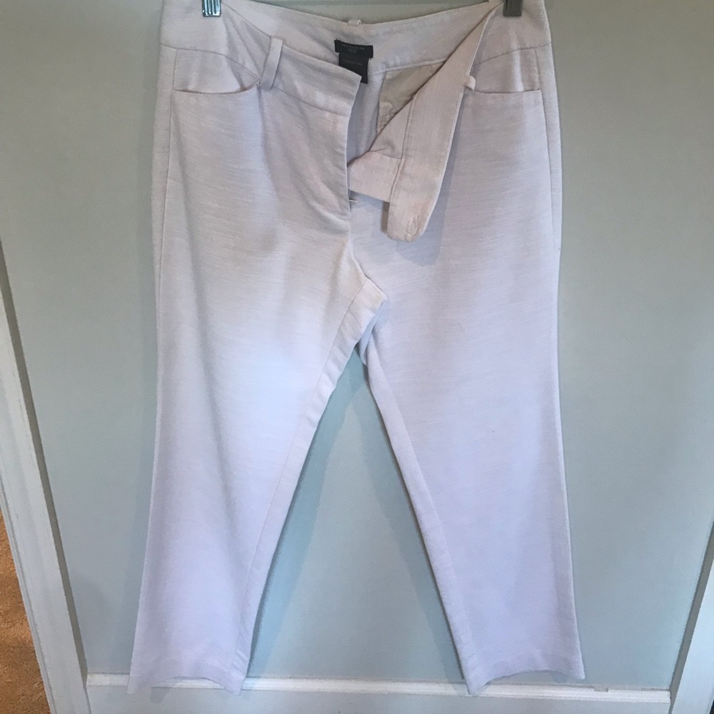 Ann Taylor cream dress pants sz 6